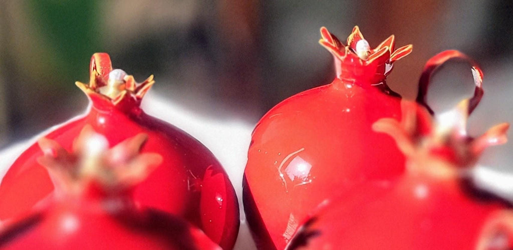 Pomegranate Oil Lamps | Mediterranean Home Decor | Handcrafted Ceramic