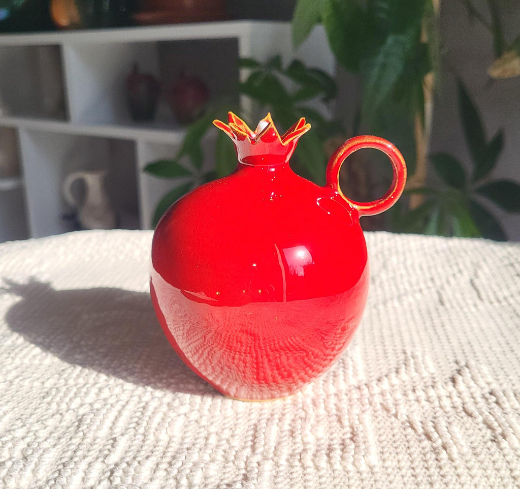 Pomegranate Oil Lamps | Mediterranean Home Decor | Handcrafted Ceramic